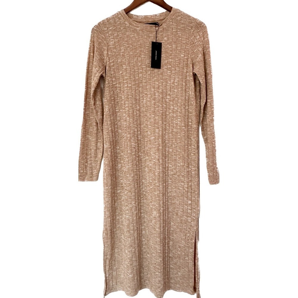 Vero Moda Sweater Dress Women Size XS Long Sleeve Side Slit Lightweight
